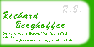 richard berghoffer business card